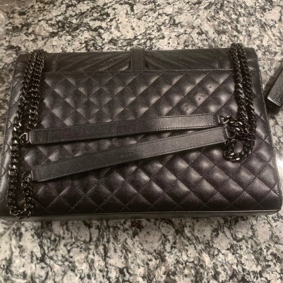 Yves Saint Laurent Classic Monogram Leather Envelope Crossbody Bag - Picture 5 of 5